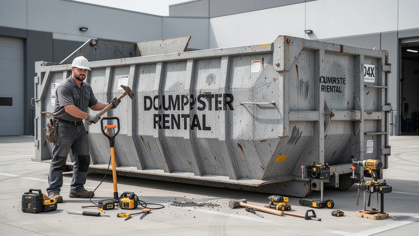 Concrete Dumpster Rental